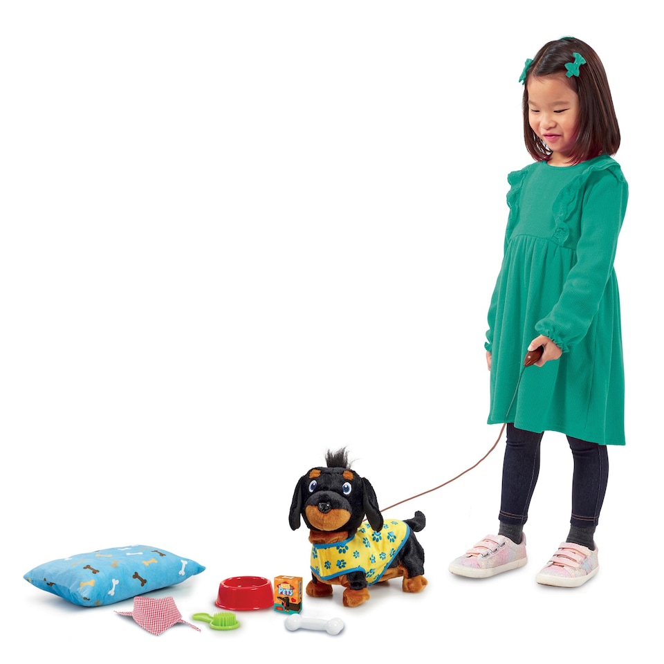 Addo Pitter Patter Pets Wiggle Jiggle Dachshund Deluxe plüss tacskó játék szett 1. kép