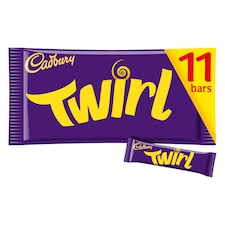 Cadbury Twirl Chocolate Bars Multipack 11 X 21.5g