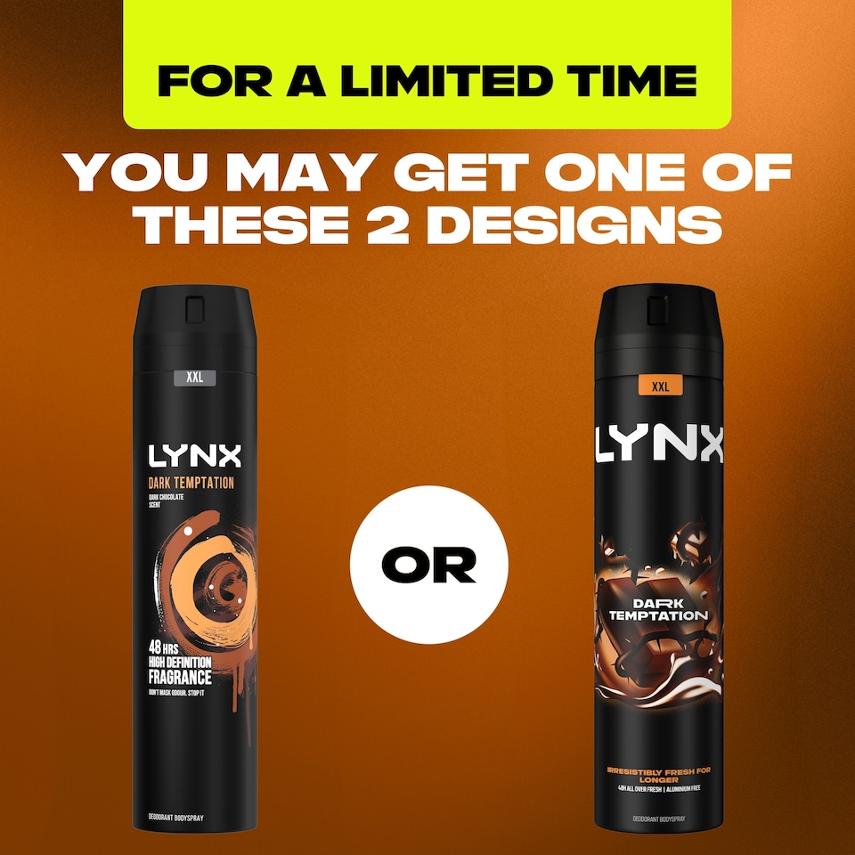 image 1 of Lynx Dark Temptation 48h Deodorant Bodyspray for Men 250ml