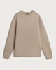 image 4 of F&F Cotton Rich Textured Crew Neck Sweatshirt in Stone