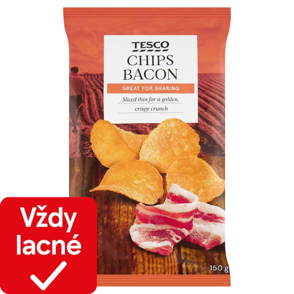 Tesco Chips Bacon 150 g