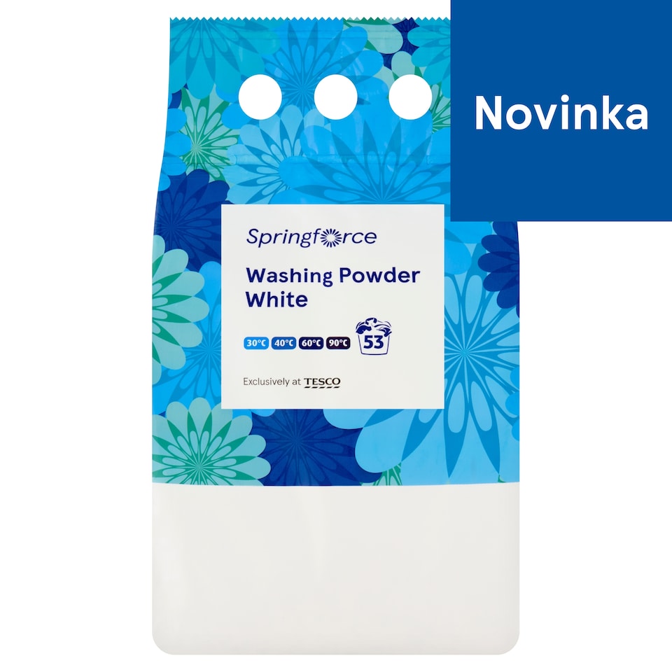 Springforce Washing Powder White 53 Washes 3.75 kg