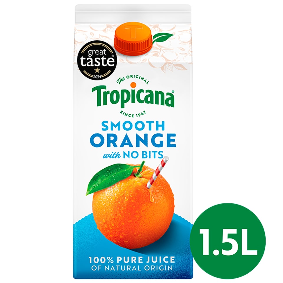 image 1 of Tropicana Smooth Orange Juice 1.5L