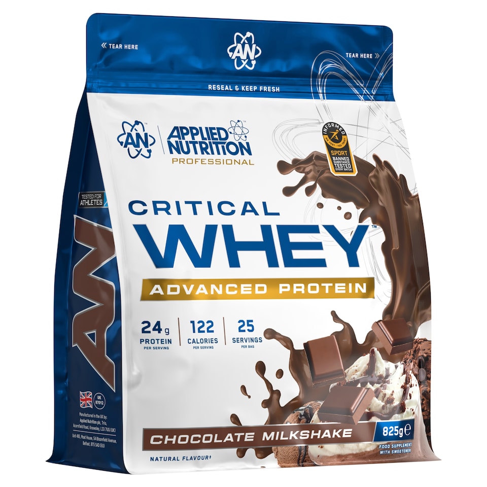 image 1 of Applied Nutrition Critical Whey Protein Powder Chocolate Milkshake 825g