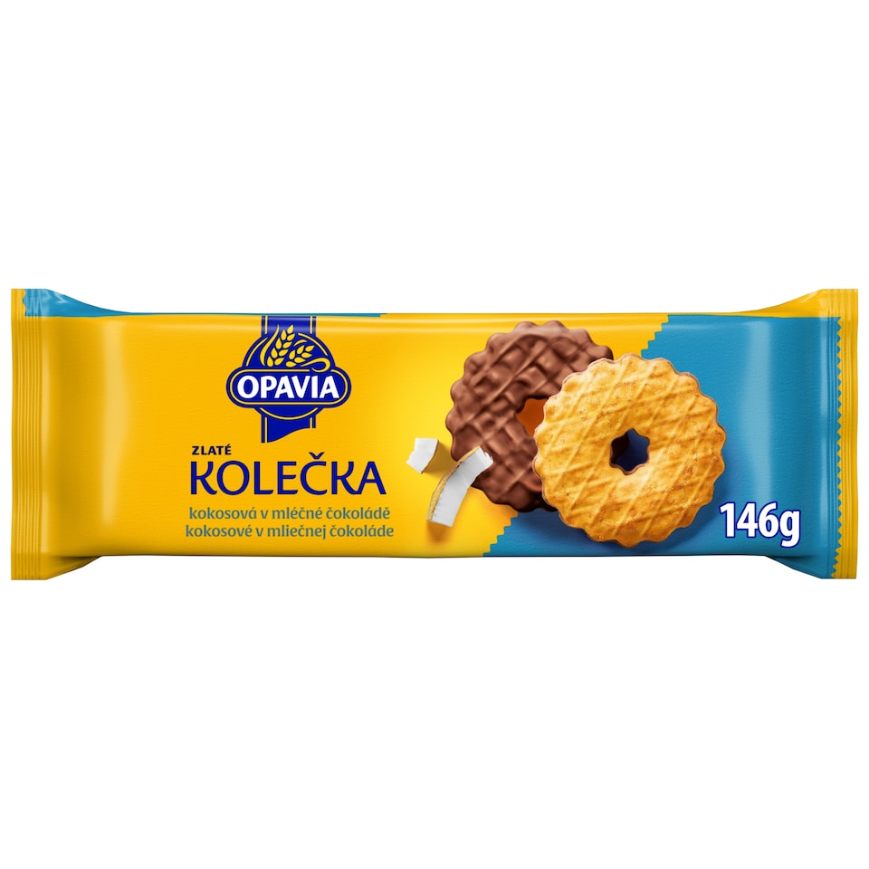 Opavia sušenky Zlaté Kolečka s kokosem polomáčené 146g