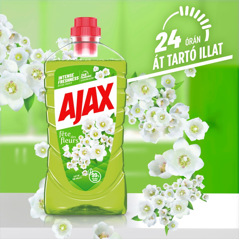 Ajax Flower Fiesta Tavaszi virágok Zöld általános tisztítószer 1000 ml  1. kép