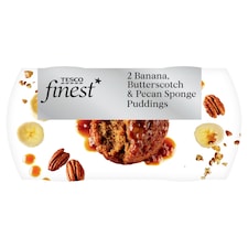 Tesco Finest Banana, Butterscotch & Pecan Sponge Puddings 260g