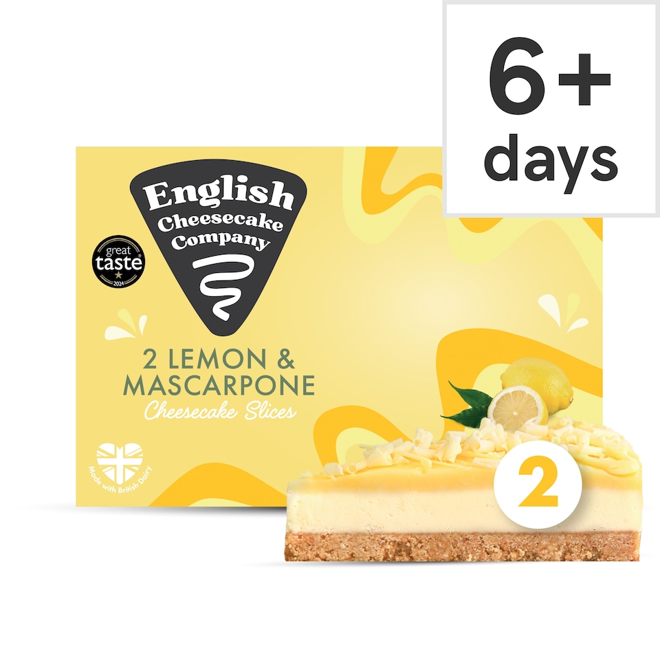English Cheesecake Company 2 Lemon & Mascarpone Cheesecake Slices 180g