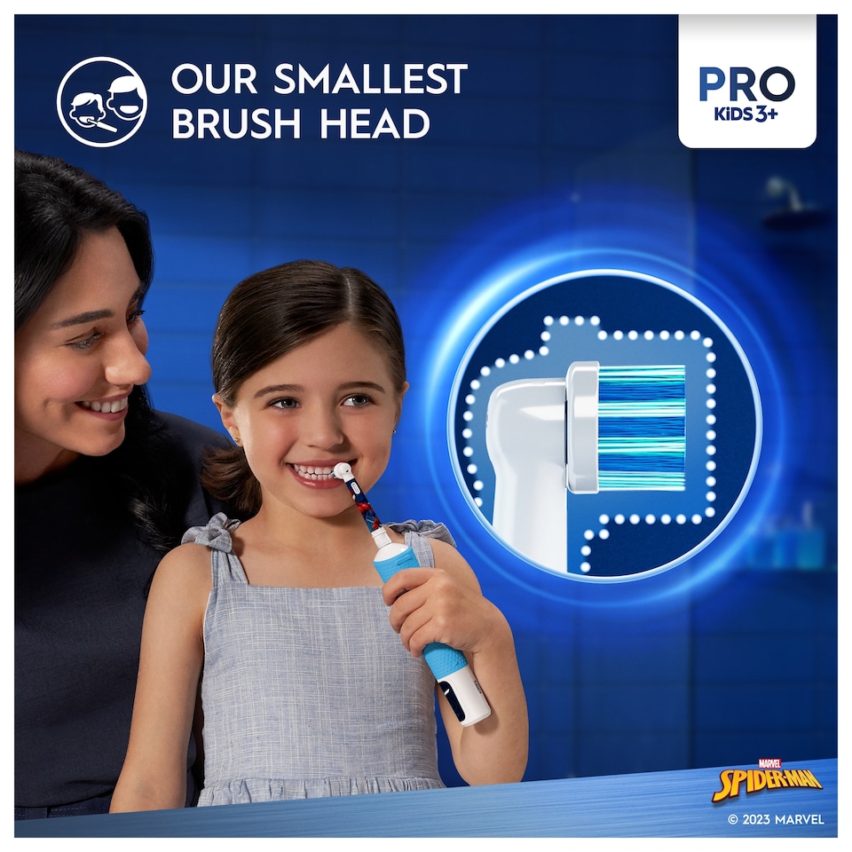 obrázok 1 z Oral-B Pro Kids Spiderman Elektrická Zubná Kefka