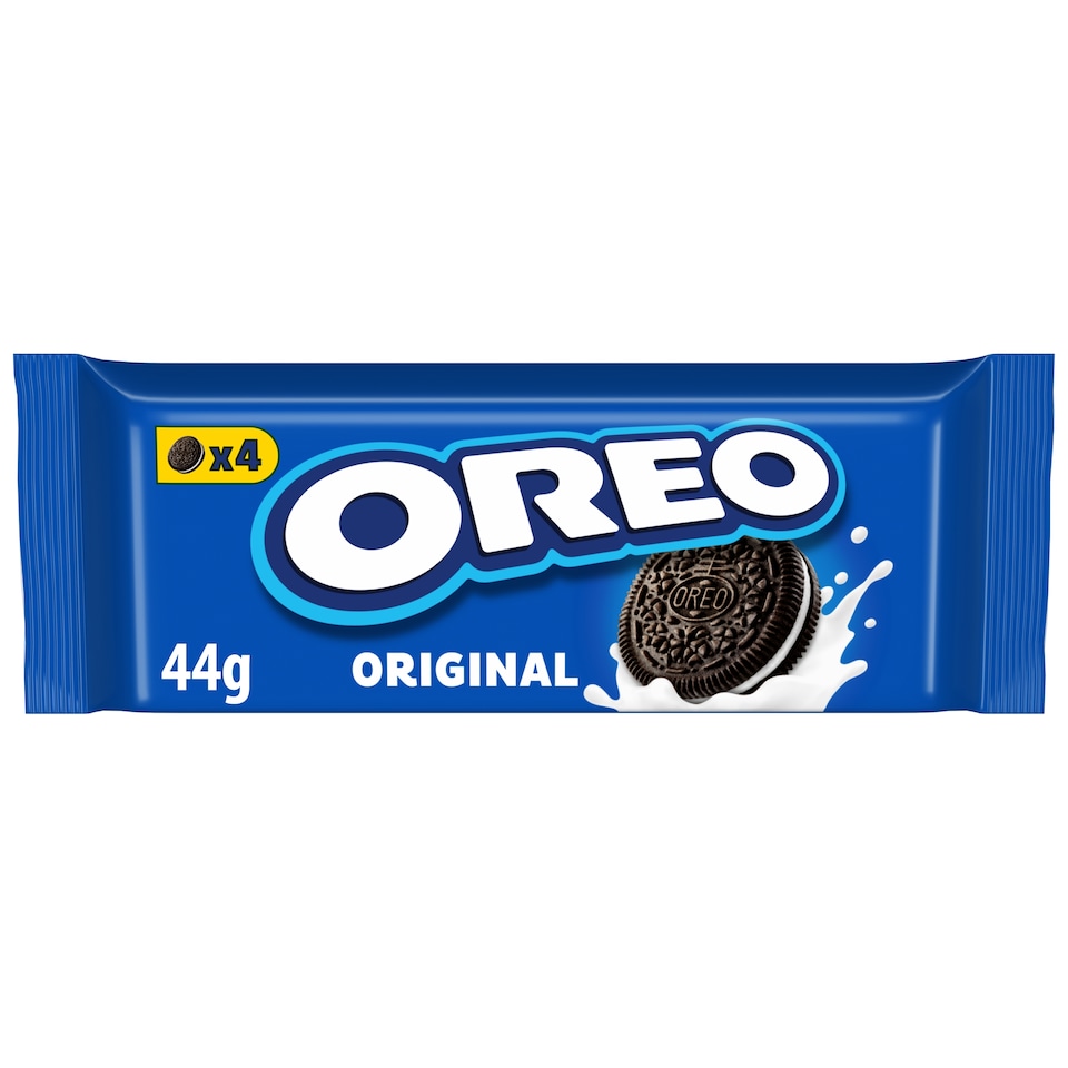 OREO Original Klasszikus Vaníliaízű Töltött Keksz, Útközben is tökéletes, 4 db keksz 44 g  1. kép