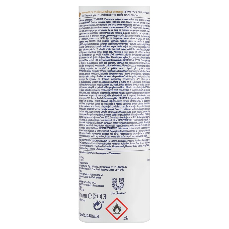Obrázek 1 pro produkt Dove Go Fresh Okurka&Zelený čaj Antiperspirant ve spreji 150ml