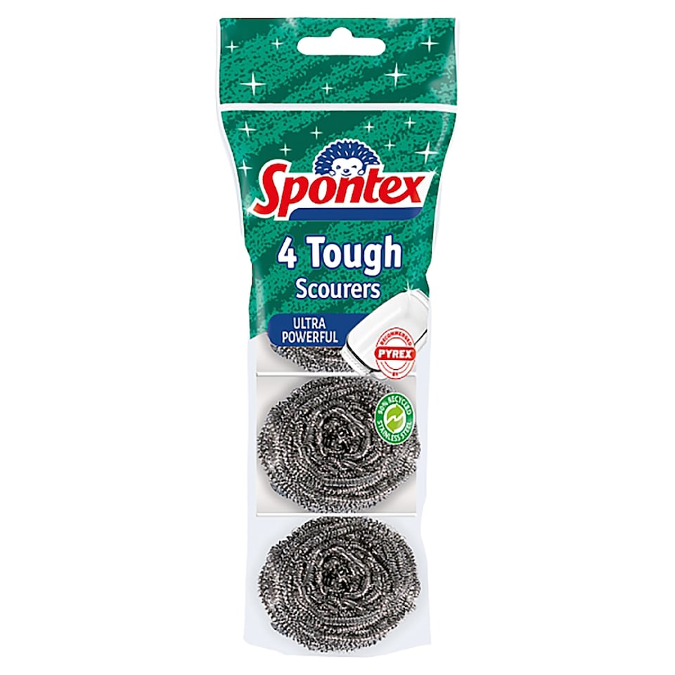 image 1 of Spontex Tough Scourers 4 Pack