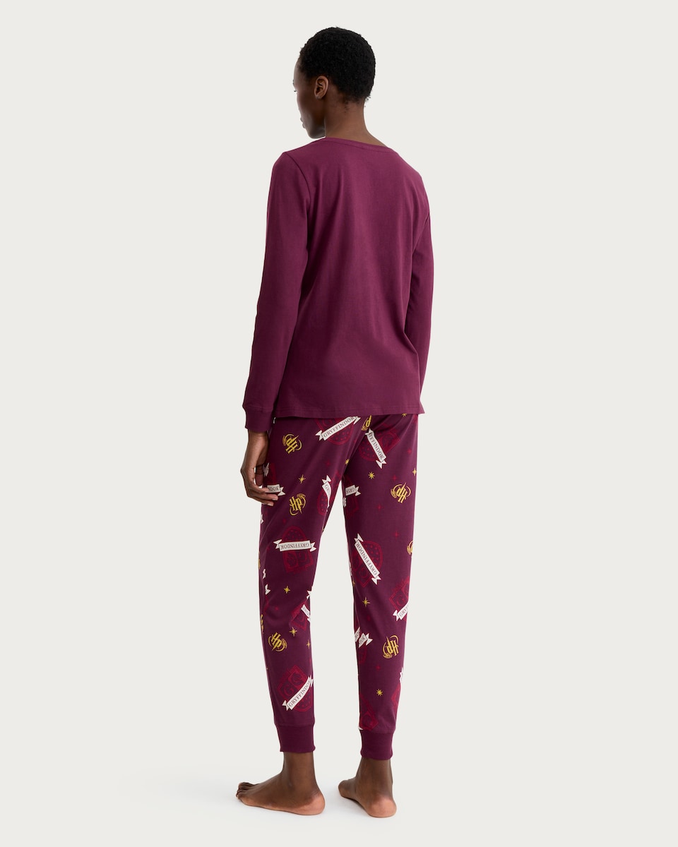 image 1 of Harry Potter Gryffindor Matching Family Christmas Pyjamas in Burgundy