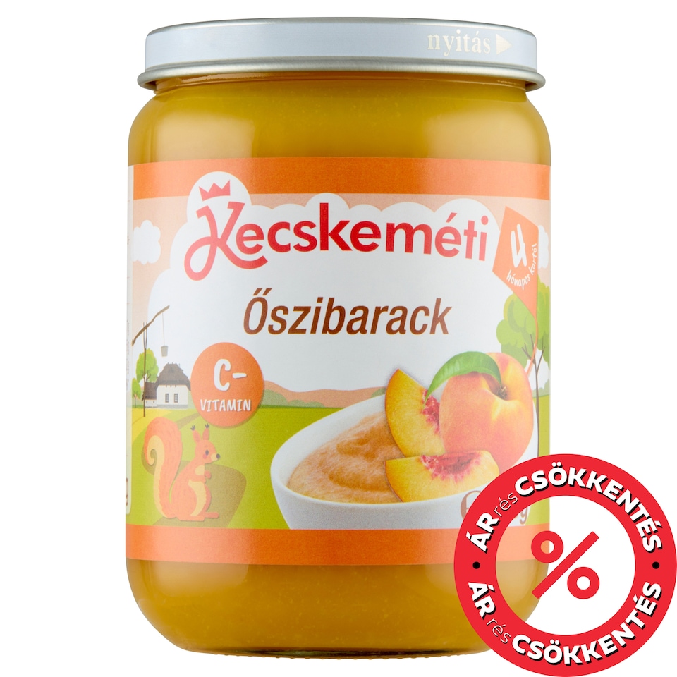 Kecskeméti Peach Baby Dessert 4 Months+ 190 g