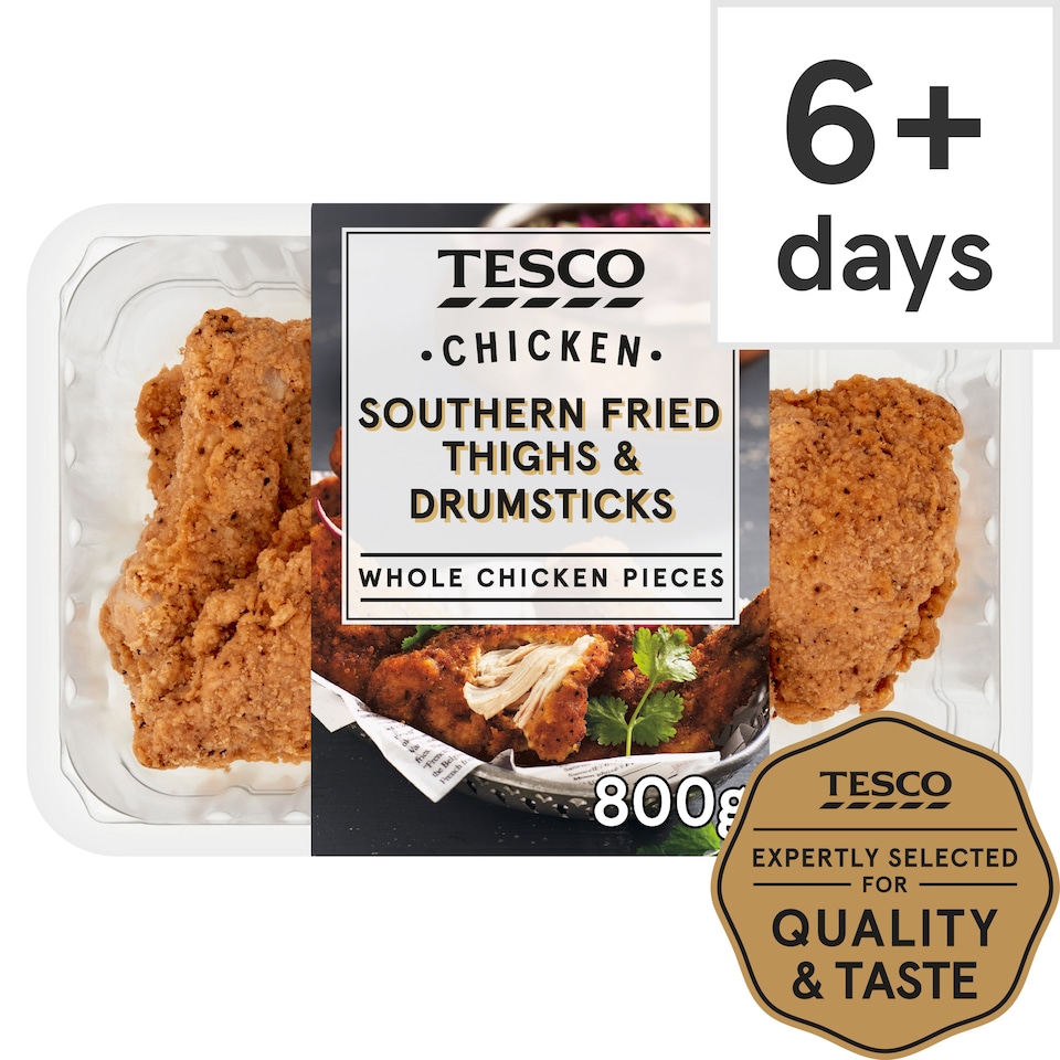 Tesco Southern Fried Chicken Thighs & Drumsticks 800G