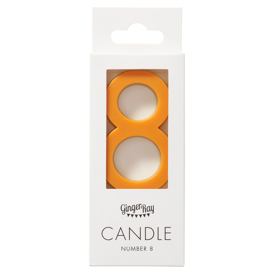 image 1 of Ginger Ray Rainbow Number 8 Candle