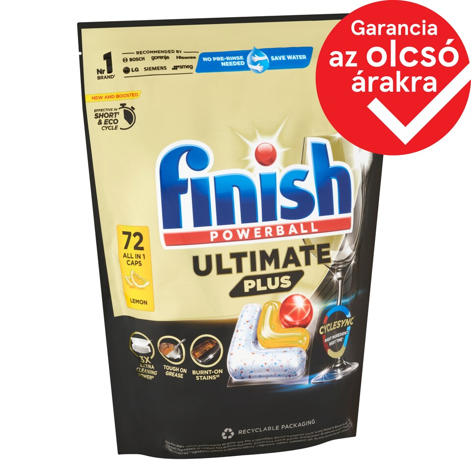 Finish Powerball Ultimate Plus All in 1 Citrom mosogatógép kapszula 72 db 878,4 g