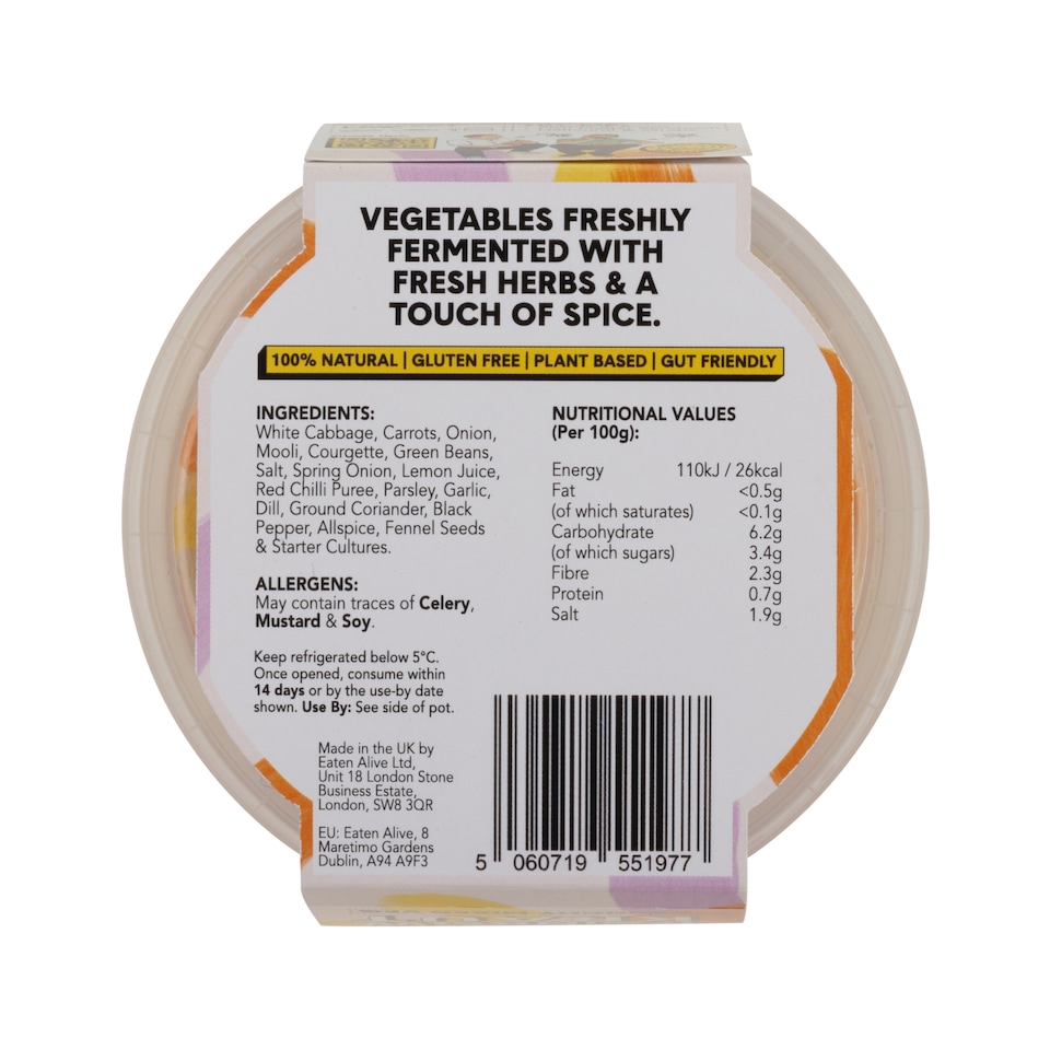 image 1 of Eaten Alive Fermented Rainbow Kraut 245g