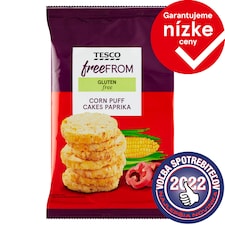 Tesco Free From Kukuričné chlebíčky s paprikovou príchuťou 60 g