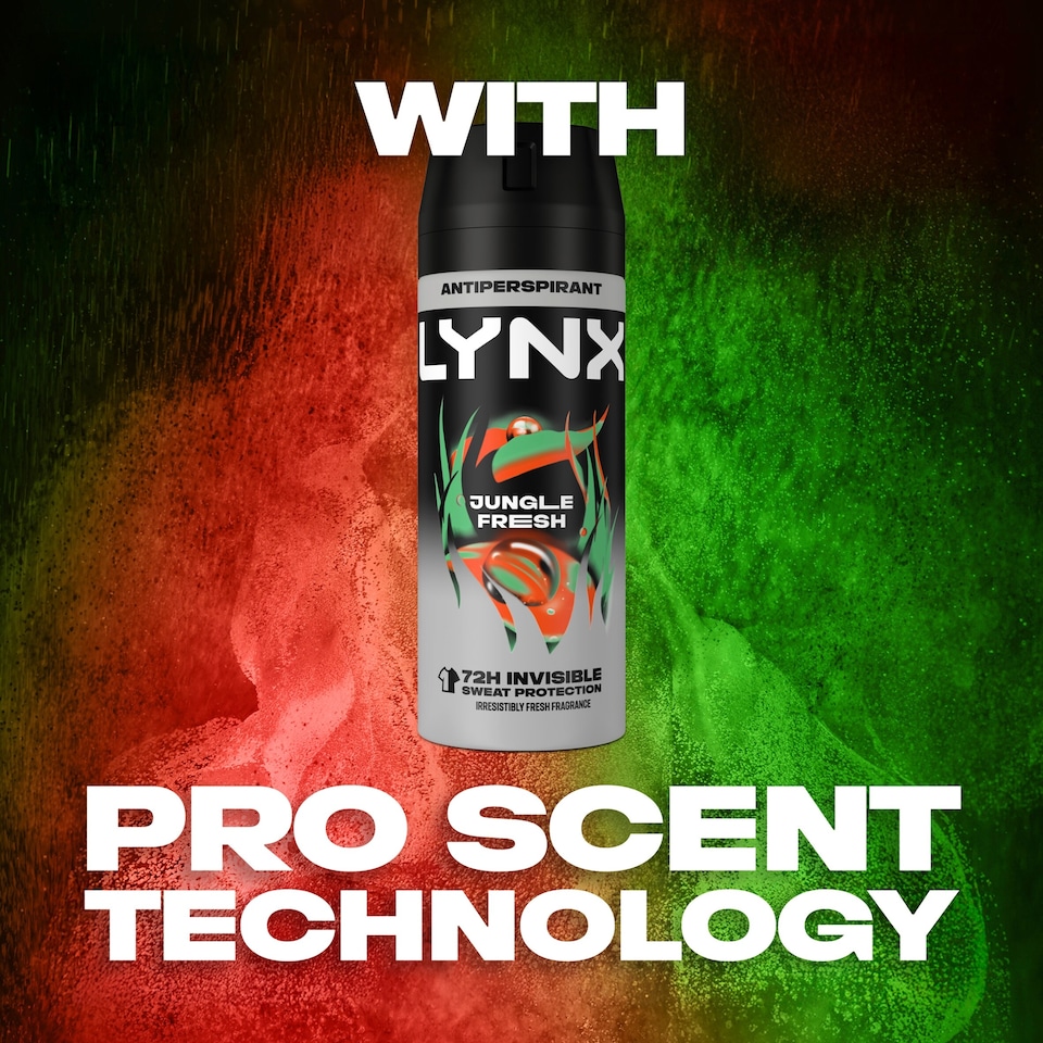 image 1 of Lynx 72h Jungle Fresh Antiperspirant Deodorant for Men 150ml