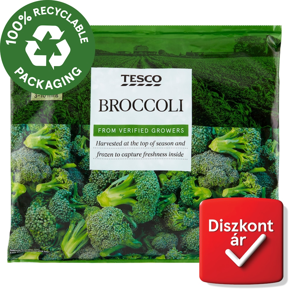 Tesco gyorsfagyasztott brokkoli 450 g