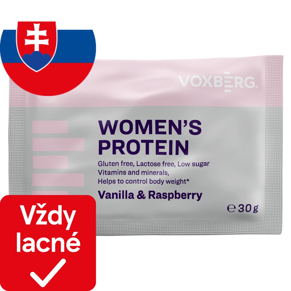 Voxberg Bielkovinový prášok na prípravu nápoja s vanilkovo malinovou príchuťou 30 g