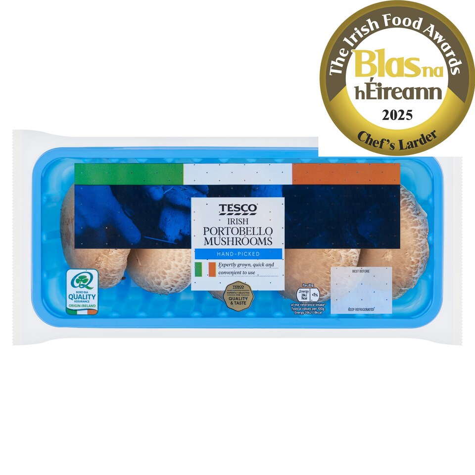 Tesco Portobello Mushrooms 250G (C)