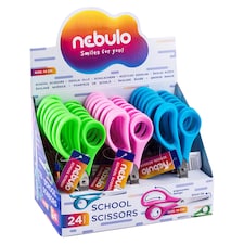 Nebulo Scissors for School with Ergonomic Grip 14 cm