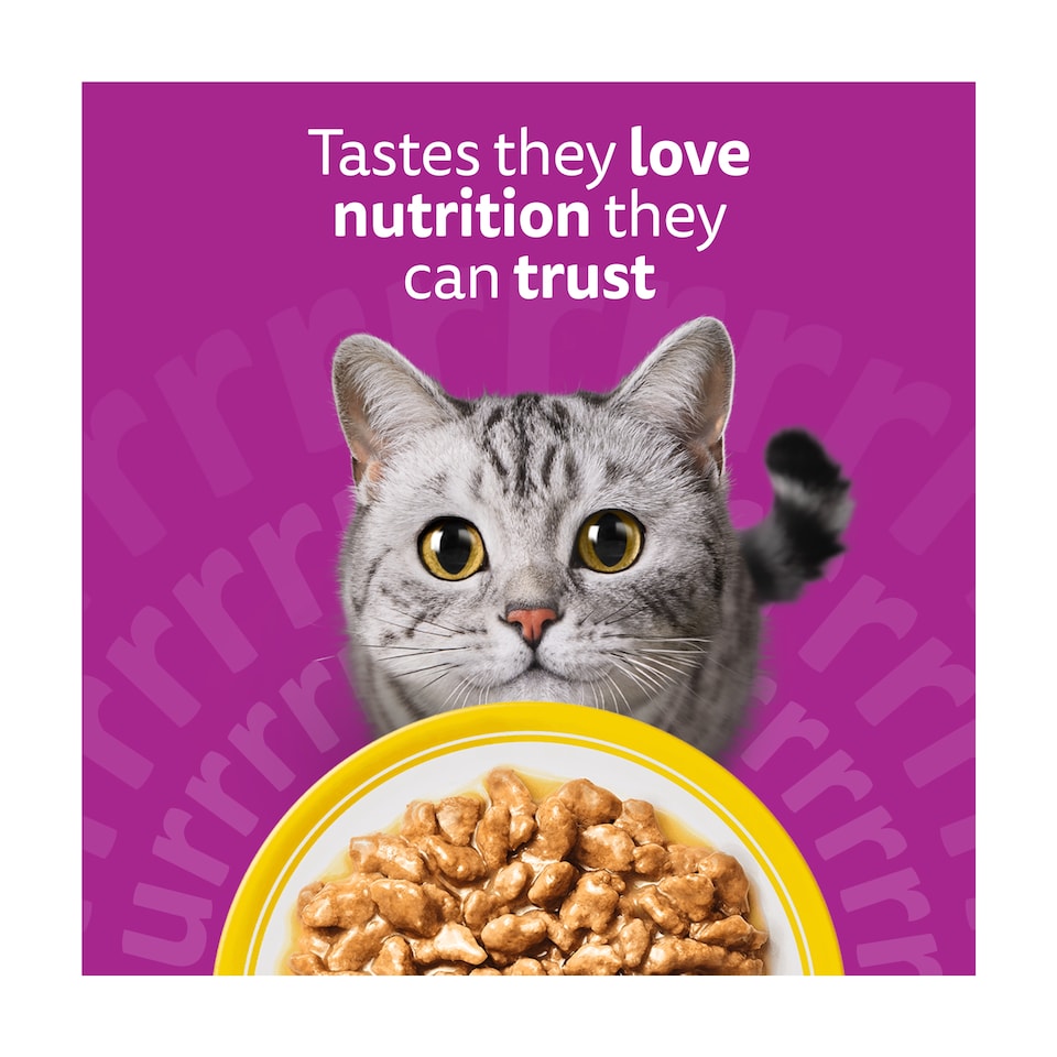 image 1 of Whiskas Adult Cat Food Pouches Poultry Feasts in Gravy 12x85g