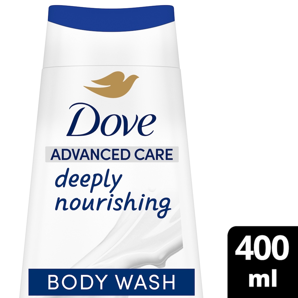 image 1 of Dove Deeply Nourishing 24hr Moisturisation Advanced Care Body Wash Shower Gel 400ml