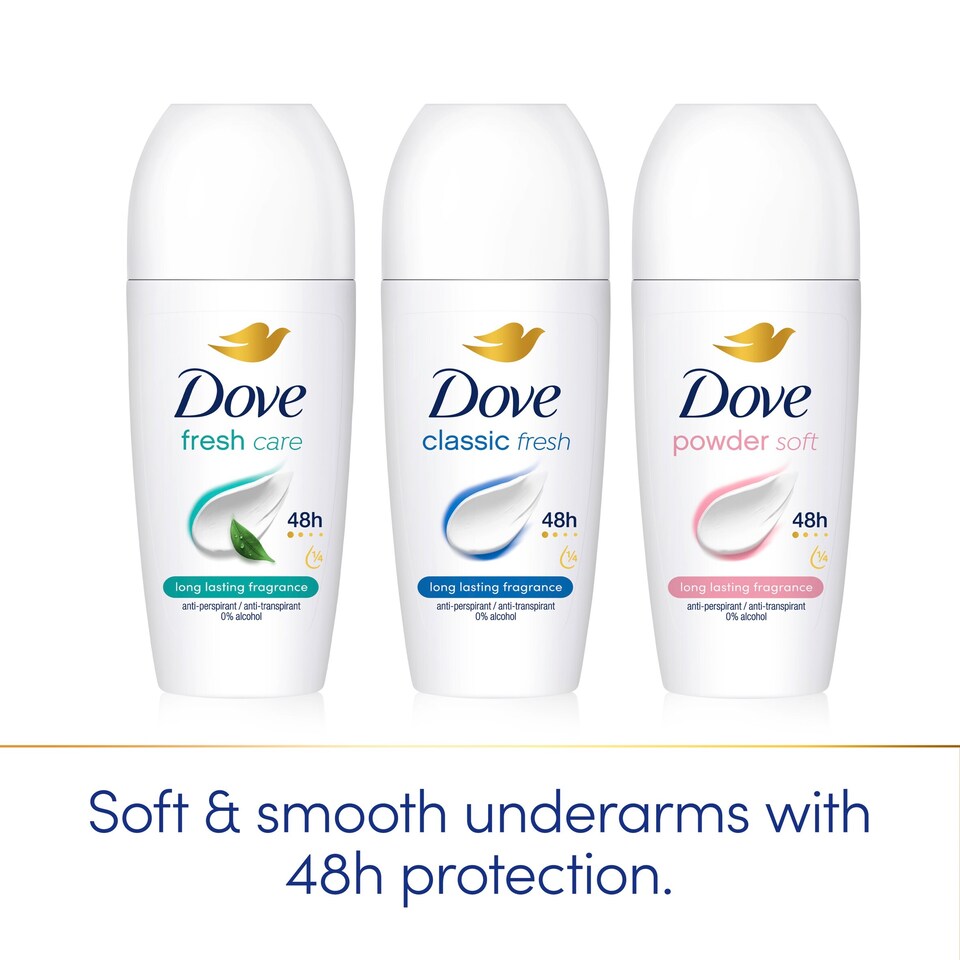 image 1 of Dove 48h Classic Antiperspirant Deodorant Roll On 50ml