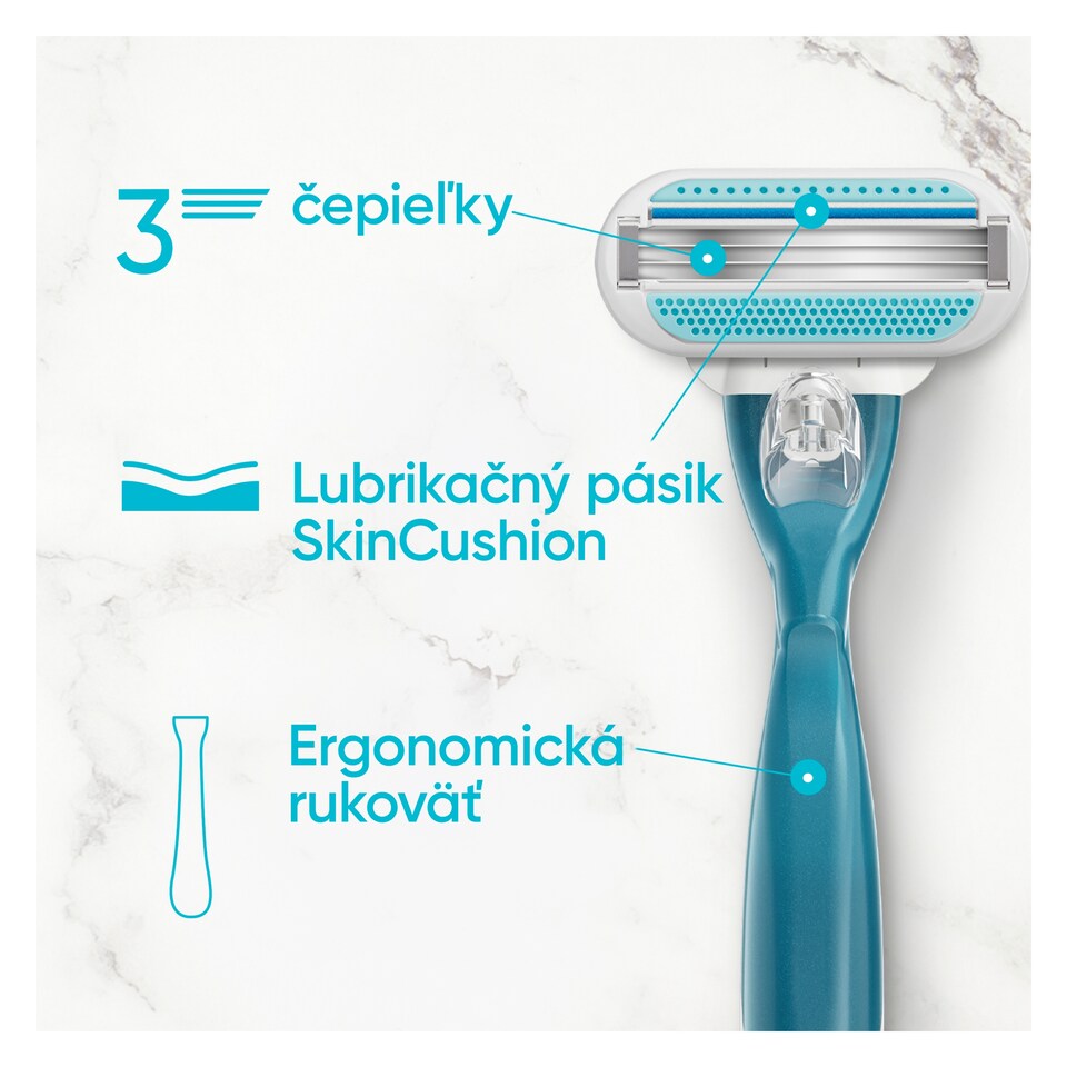 obrázok 1 z Gillette Venus Smooth Dámsky Holiaci Strojček a 5 Náhradné Holiace Hlavice