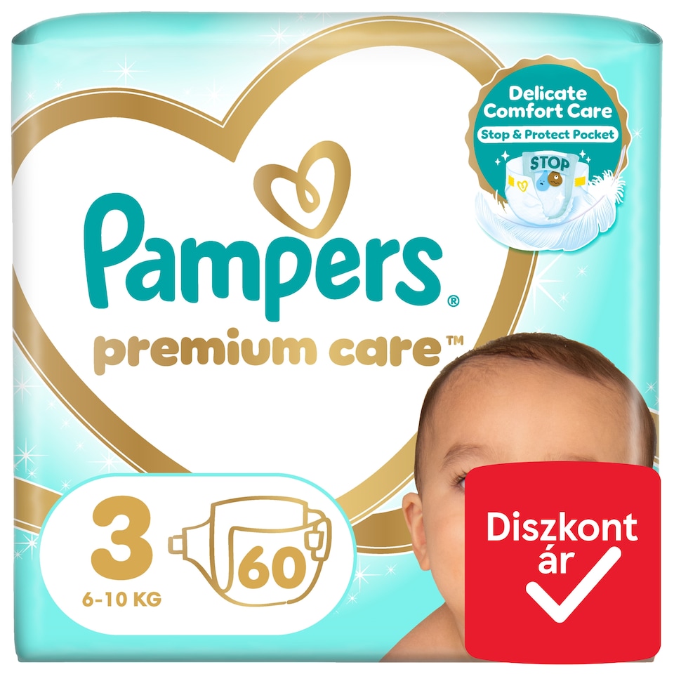 image 1 of Pampers Premium Care Size 3, 60 Nappies, 6kg-10kg