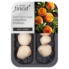 Tesco Finest Raw Extra Large Scallops 120G