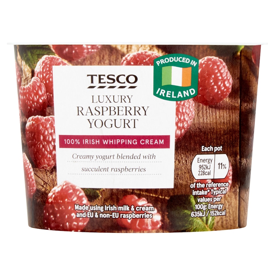 Tesco Raspberry Yoghurt 150G