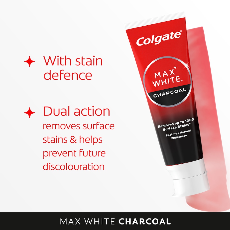 image 1 of Colgate Max White Activated Charcoal Whitening Toothpaste 75ml