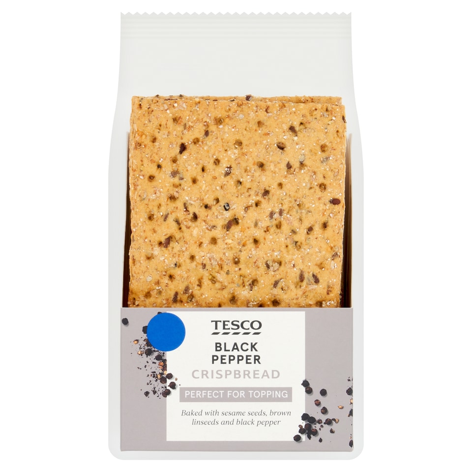 Tesco Black Pepper Sourdough Crispbread 180g