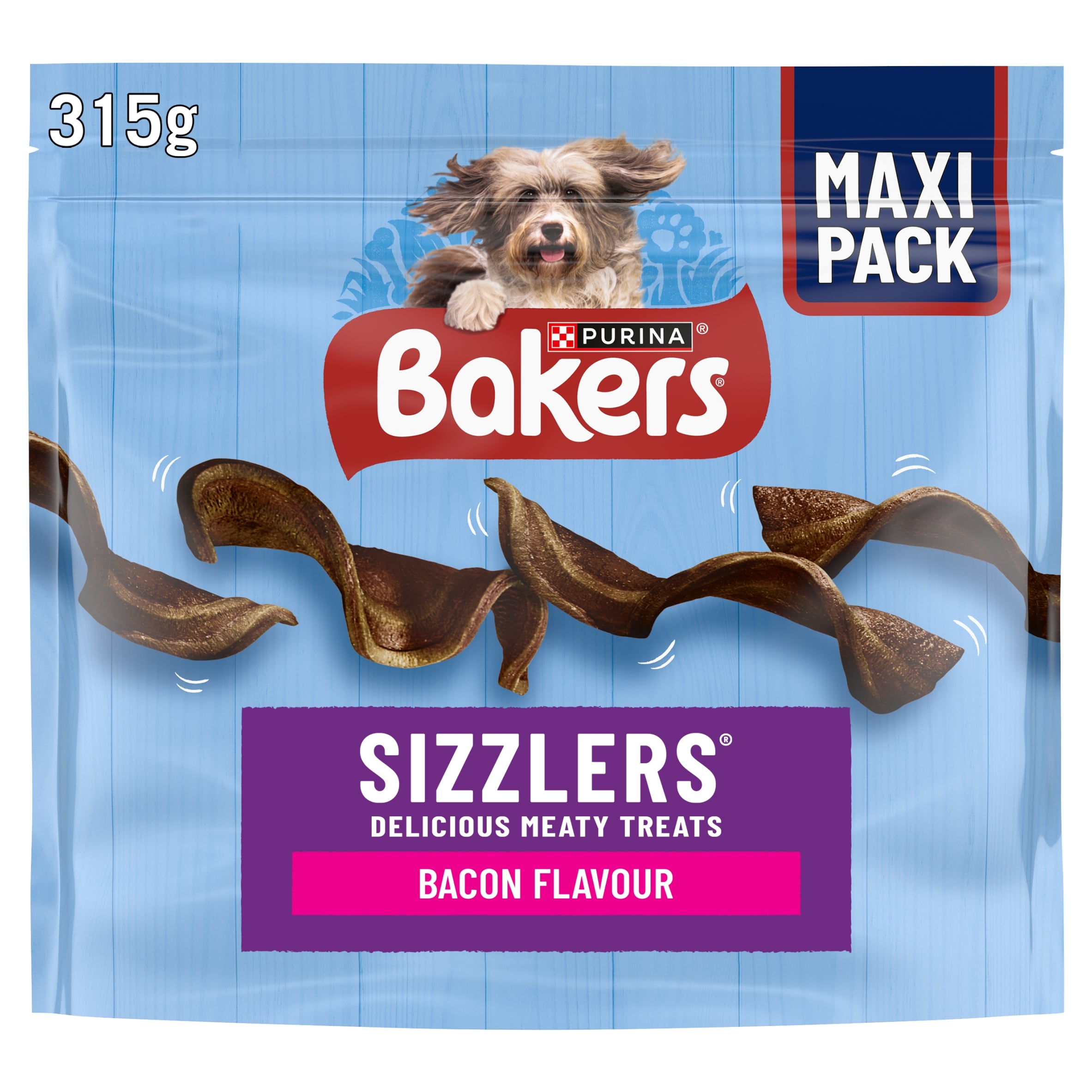 BAKERS Sizzlers Bacon and Cheese Dog Treats 315g