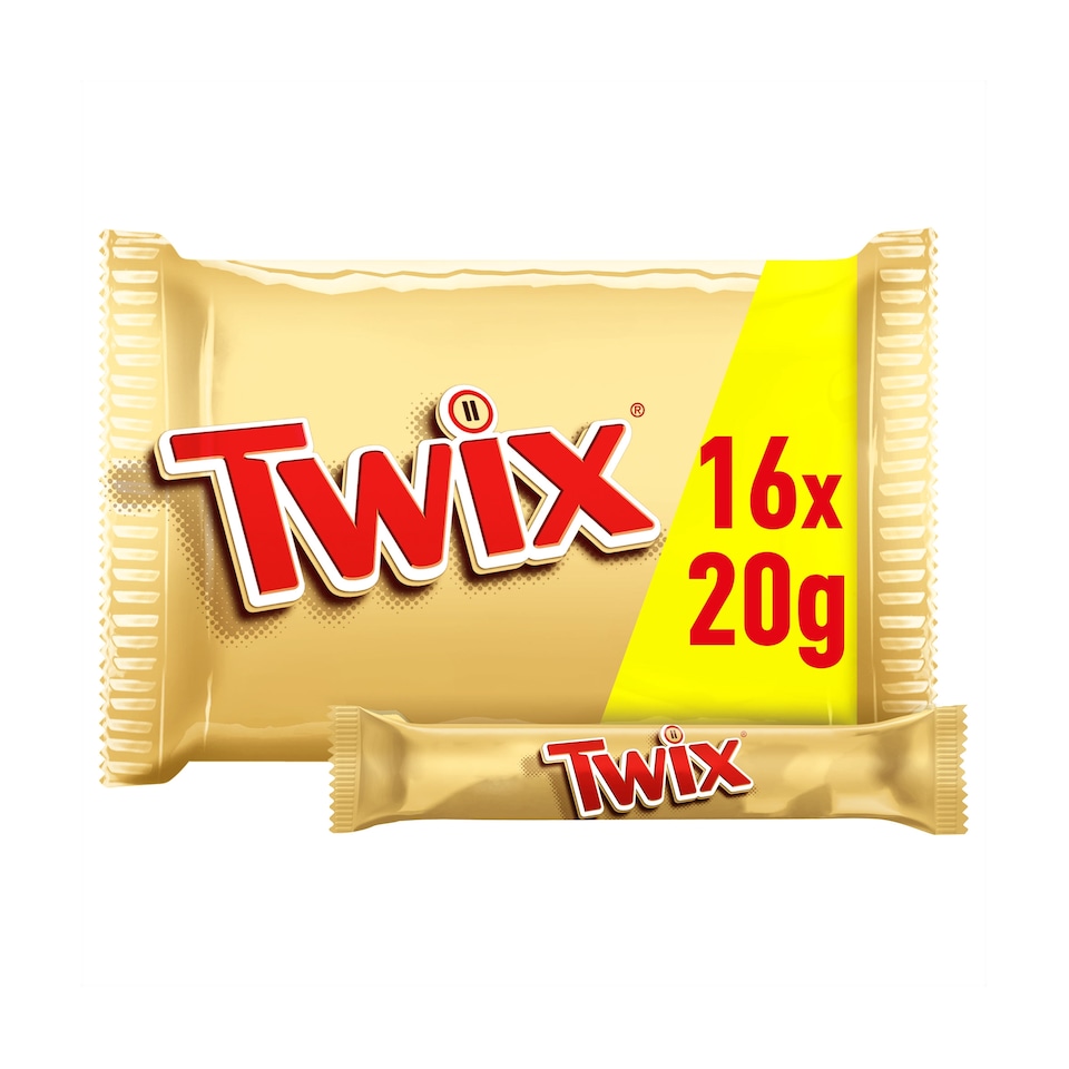 Twix 16 Fun Size Chocolate Bars Multipack 16 X 20g