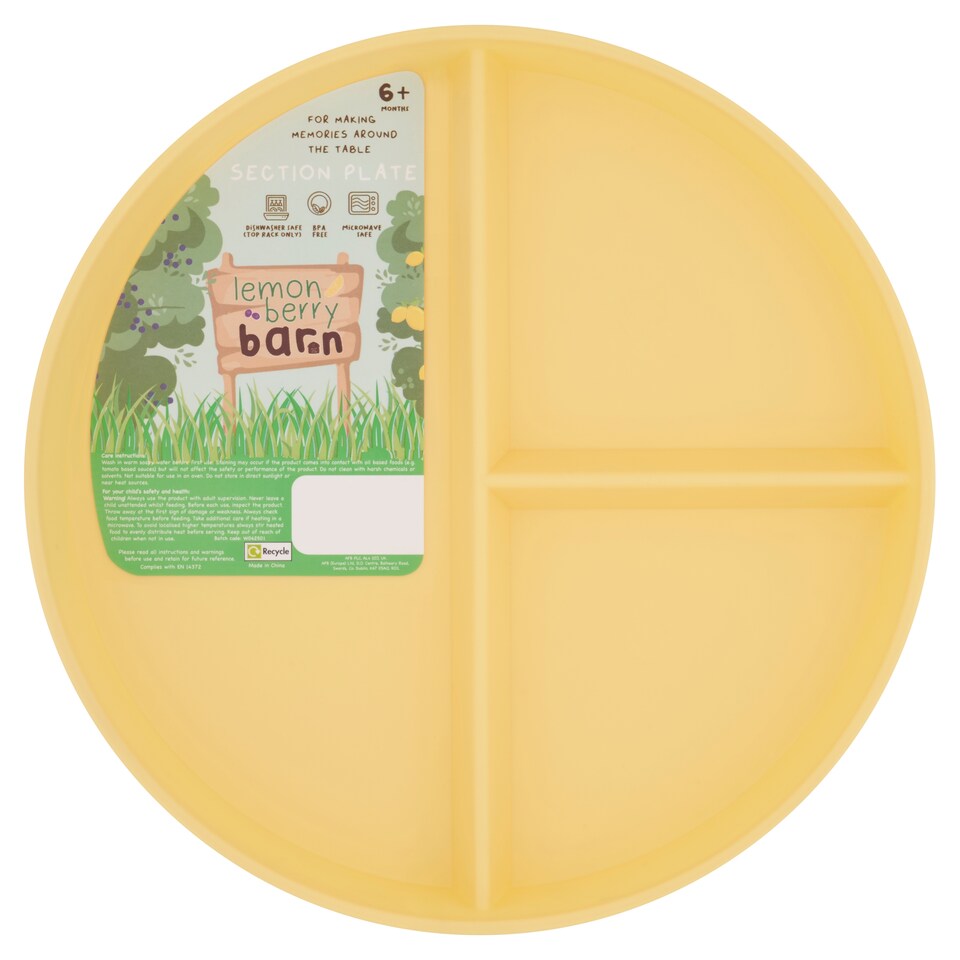 Lemon Berry Barn Section Plate