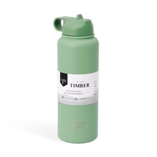 Core Kitchen Green Timber Sipper Bottle 1.18L