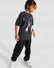image 2 of F&F Boys Pure Cotton Dripping Headphones Oversized T-Shirt in Grey
