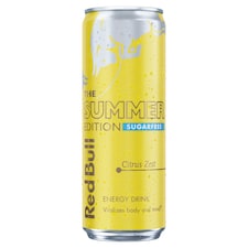 Red Bull The Summer Edition Sugar Free Citrus Zest Energy Drink 355ml