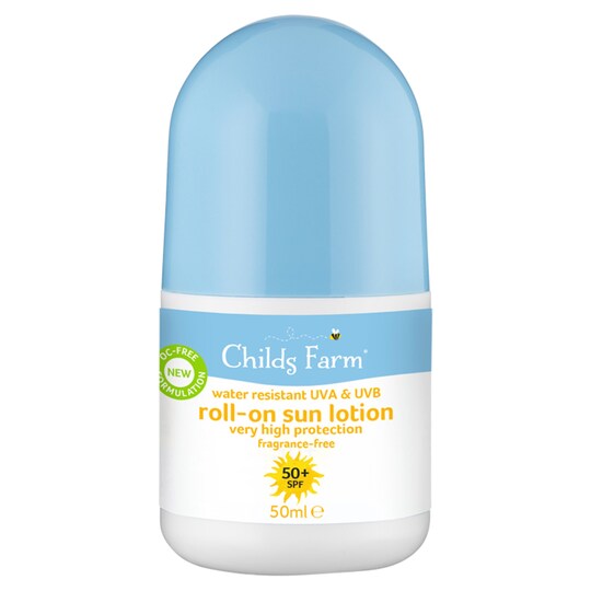 Childs Farm 50+ Spf Roll On Sun Lotion Fragrance Free 50Ml Tesco