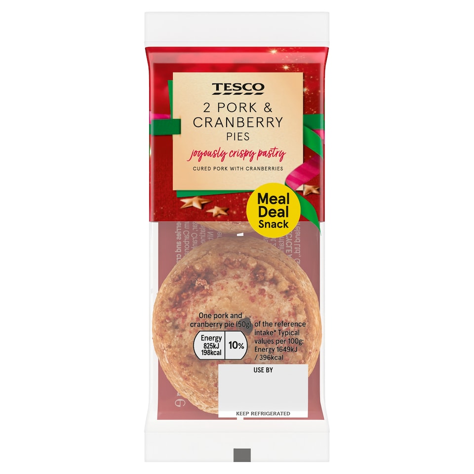 Tesco Mini Pork & Cranberry Pork Pies 2X50g