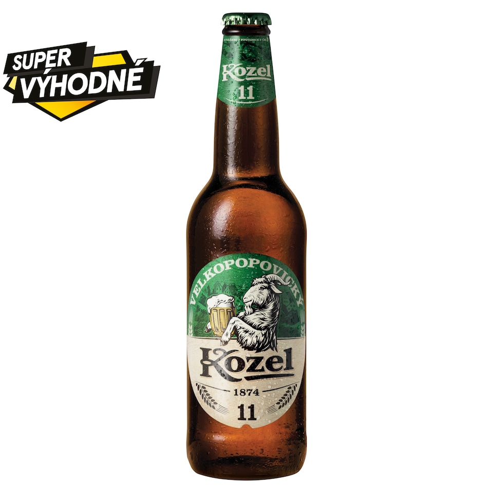 Velkopopovický Kozel 11 pivo ležák světlý 500ml