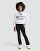 image 2 of F&F Girls Active Cotton Rich The Wellness Studio Slogan Sweatshirt in White