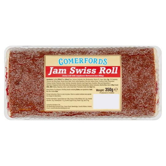 Comerfords Jam Swiss Roll 350G Tesco Groceries