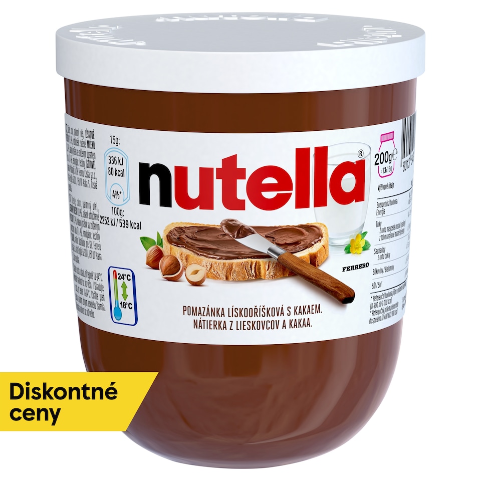 Nutella Nátierka s lieskovými orieškami a kakaom 200 g