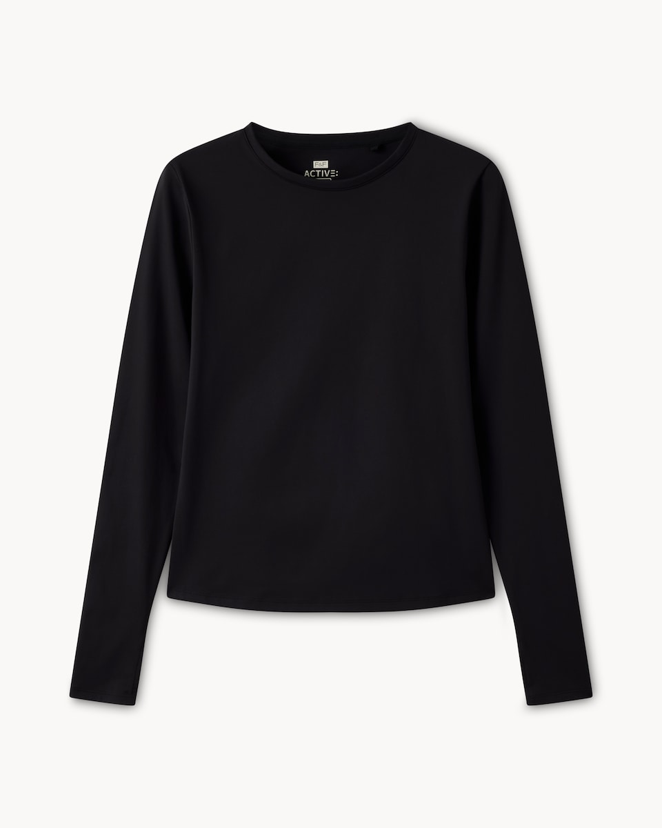 image 1 of F&F Active EVERYHOUR Long Sleeved Top in Black